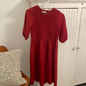 Women’s (S) Les Amis Deep Red Midi Dress